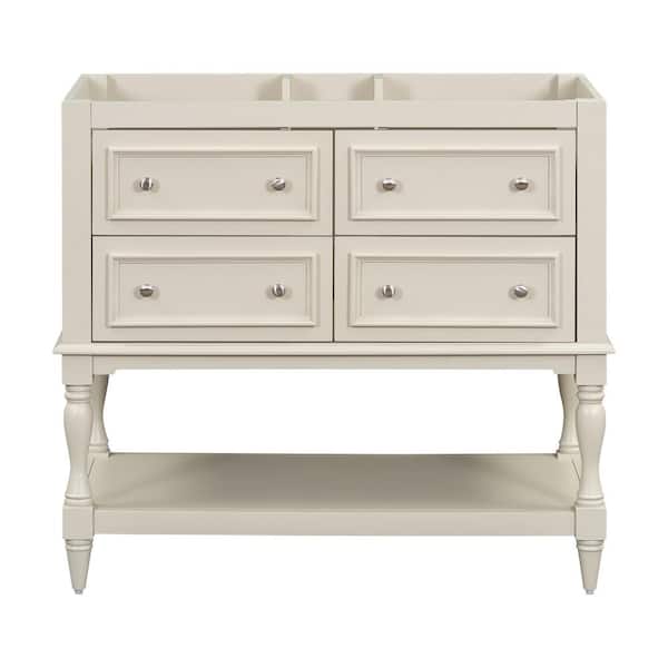 Unbranded 36 in. W x 18 in. D x 33 in. H Bath Vanity Cabinet without Top in Beige