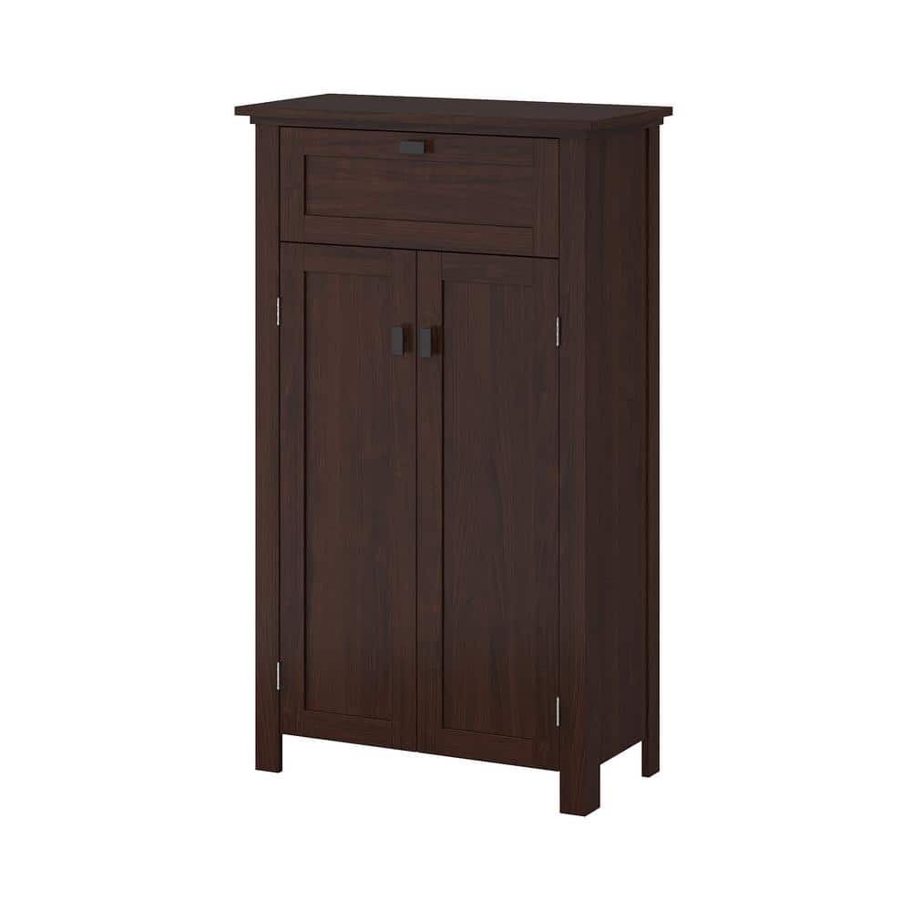 Hayward 43'' Dark Woodgrain Adjustable Shelving Living Room Cabinet