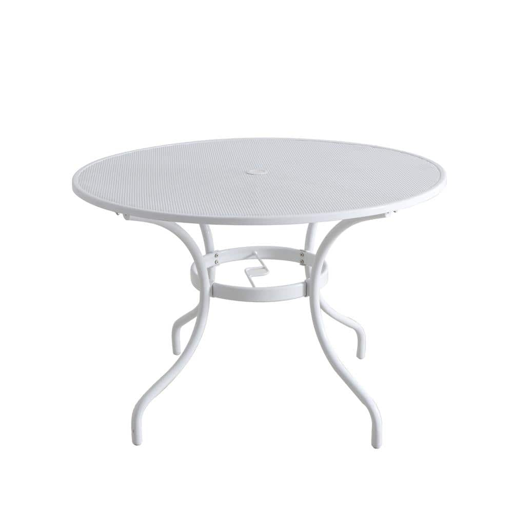 SIMPO Atlanta Outdoor Dining Table (120cm Round) — White