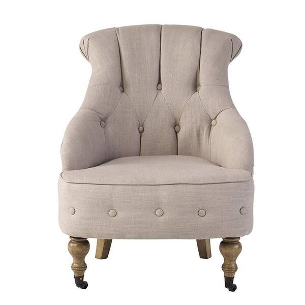 Unbranded Marley Natural Linen Accent Chair