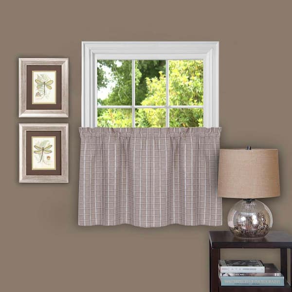 ACHIM Sydney 14 in. L Polyester Window Curtain Valance in Linen