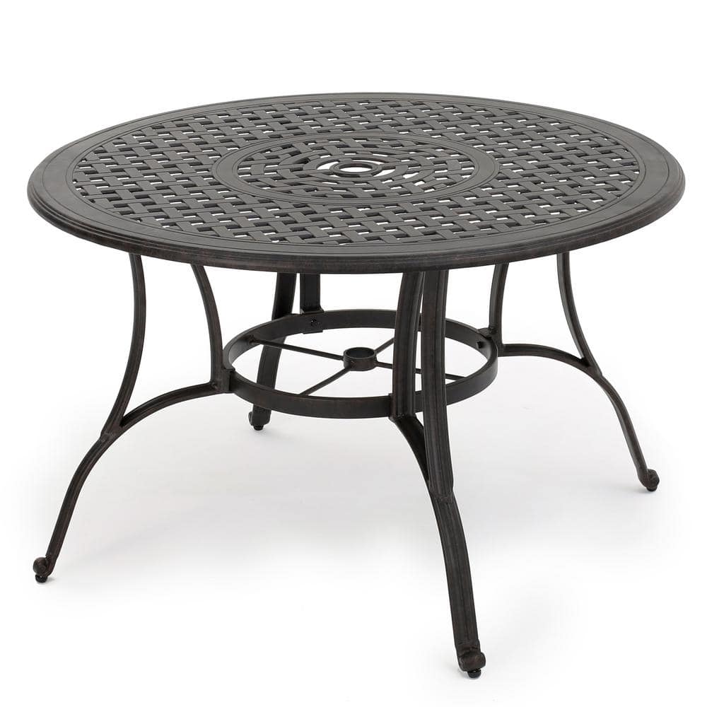 Yaretzi Circular Cast Aluminum Outdoor Patio Dining Table price history on PriceWatchPro