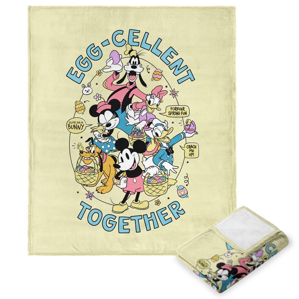THE NORTHWEST GROUP Disney Mickey and Friends Excellent Multi Color Silk Touch Throw