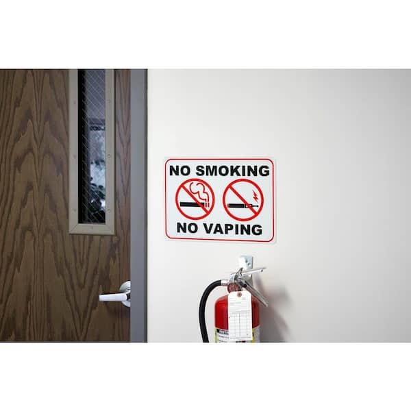 Everbilt 10 in. x 14 in. Plastic No Smoking/No Vaping Sign 31206