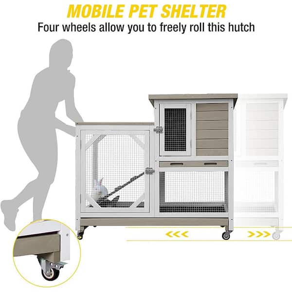 Indoor rabbit hutch outlet with pull out tray