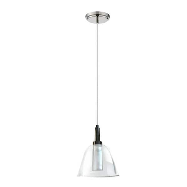 Unbranded Amelia 60-Watt 1-Light Chrome Bulb Pendant Light Clar Glass Glass