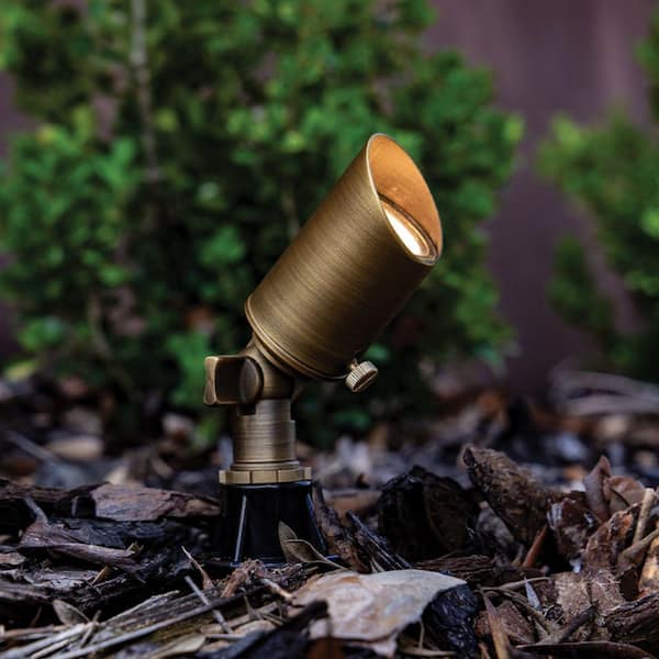 VOLT Hardwired Brass Bronze LED Landscape Lighting Kit with 100W
