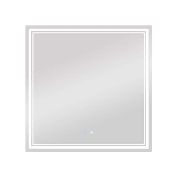 Unbranded 36 in. W x 36 in. H Large Rectangular Frameless Wall Bathroom Vanity Mirror, Bathroom Vanity Mirror