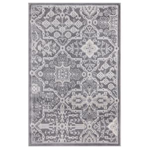 Jefferson Collection Athens Gray 3 ft. x 4 ft. Area Rug