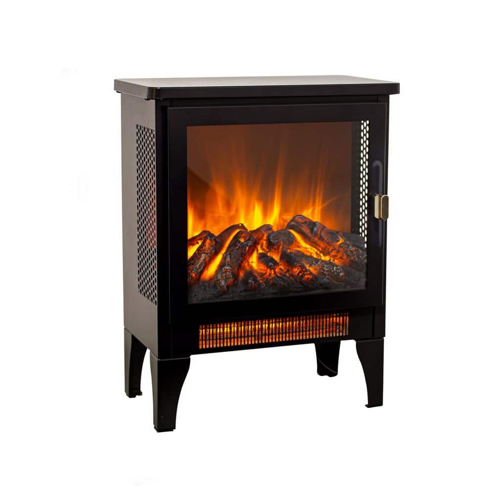 14.2 in. Freestanding Electric Fireplace Stove heater with 3D Flame effect in Black price history on PriceWatchPro