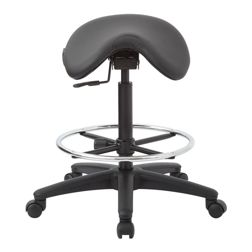 Office Star Products 35 in. Pneumatic Drafting Chair with Black Vinyl