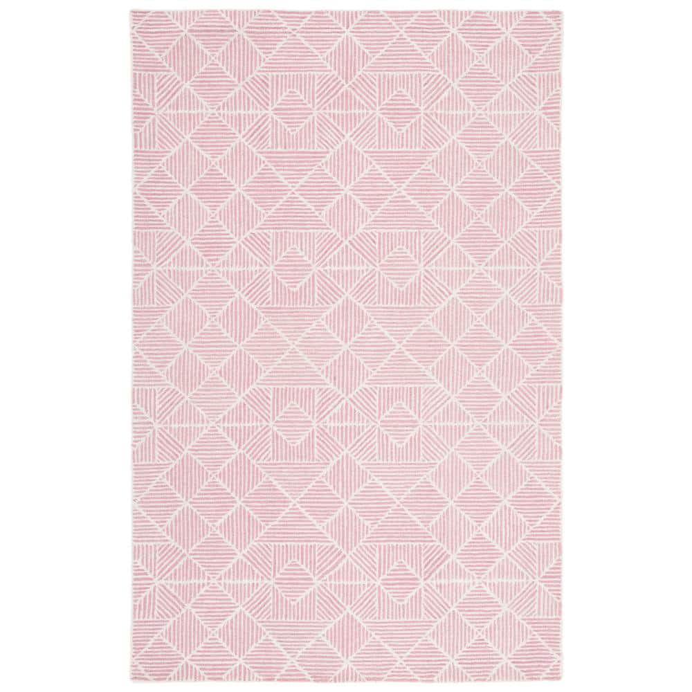 Abstract Blue 8 ft. x 10 ft. Geometric Area Rug