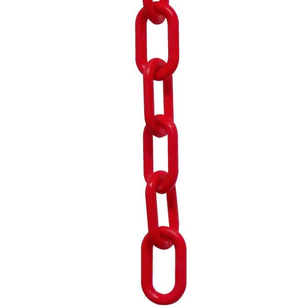 100-Foot Length 10005-100 Chain Plastic Barrier Chain 1-Inch Link Diameter Red Mr 