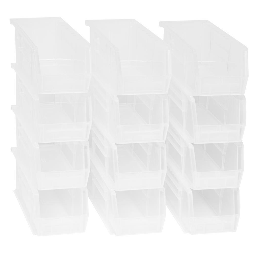 30224 Series, 4 1/8 in. W x 10 7/8 in. D x 4 in. H, Clear Plastic Stackable Storage Bins Hanging Organizer, 12-Pack price history on PriceWatchPro