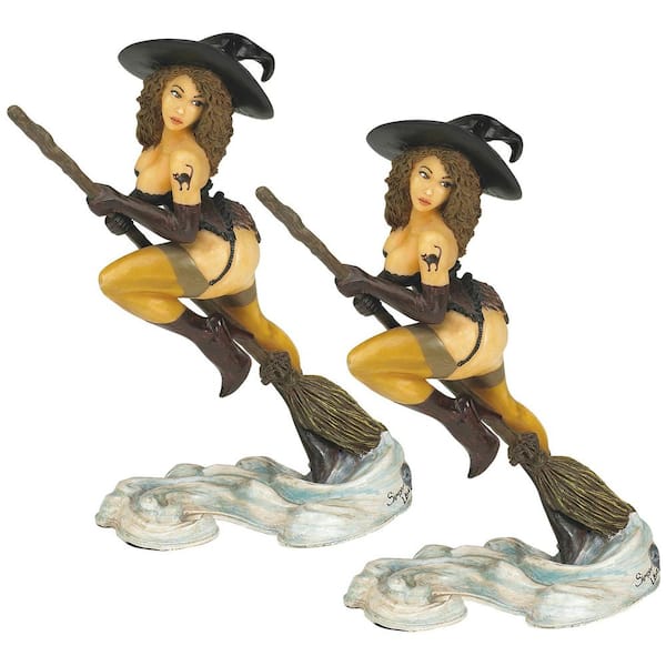 Design Toscano Tattooed Temptress Witch Novelty Statue: (Set of 2)