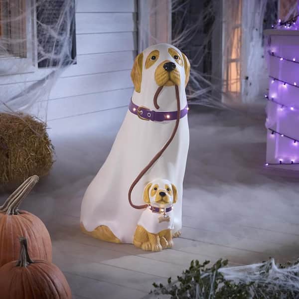 2.5 ft. Battery Operated Halloween Classics LED Golden Retriever Ghosts