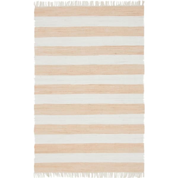 StyleWell Lorelei Beige/Tan 6 ft. x 9 ft. Striped Area Rug