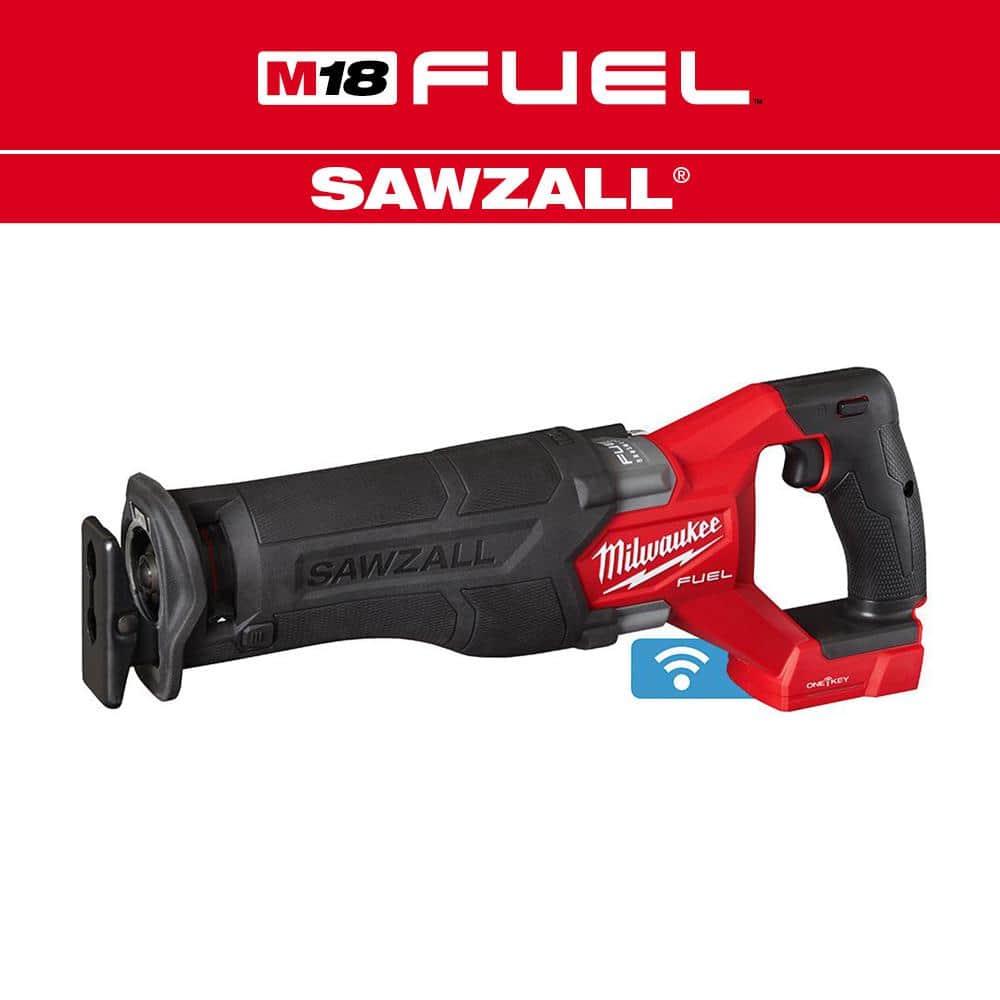 Milwaukee M18 FUEL ONE-KEY 18V Lithium-Ion Brushless Cordless SAWZALL  Reciprocating Saw (Tool-Only) 2822-20 The Home Depot