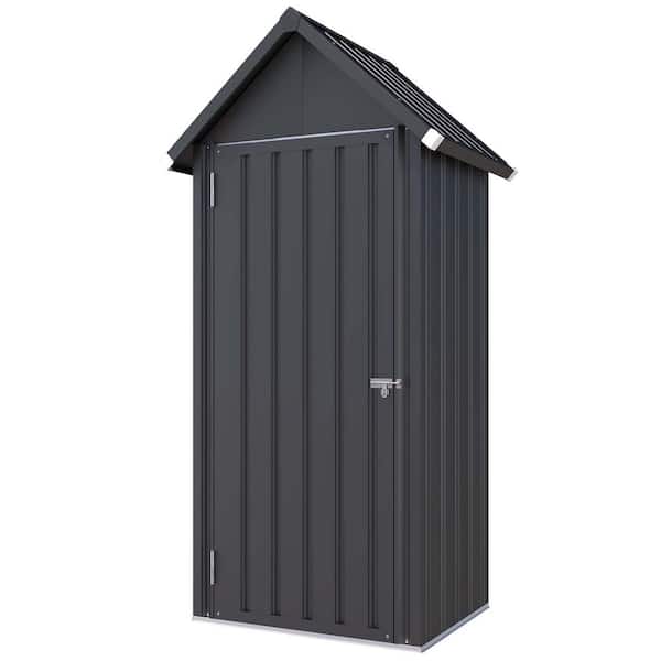 3 ft. W x 2 ft. D Metal Storage Shed with 1-Door for Backyard Garden in Gray (6 sq. ft.)