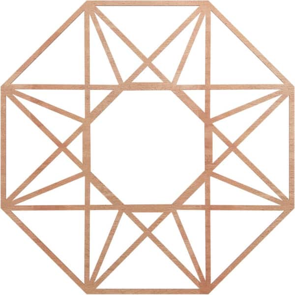 0.375 in. x 38 in. x 38 in. Wood Medallion Moulding