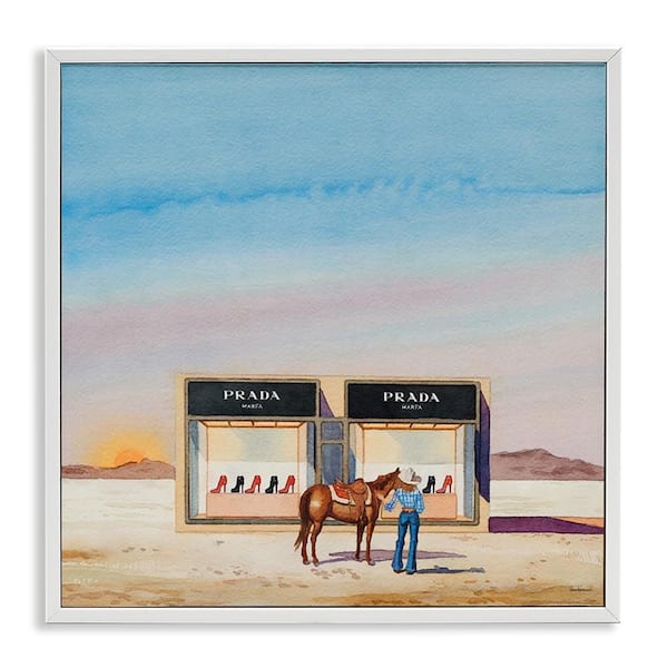 Desert Shoe Store by Amanda Greenwood White Framed Nature Giclee Art Print 17 in. x 17 in.