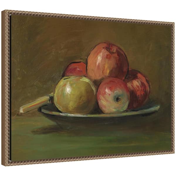 Sylvie Still Life with Apples by Nostalgia Prints Food Framed Art Print 18 in. x 24 in.