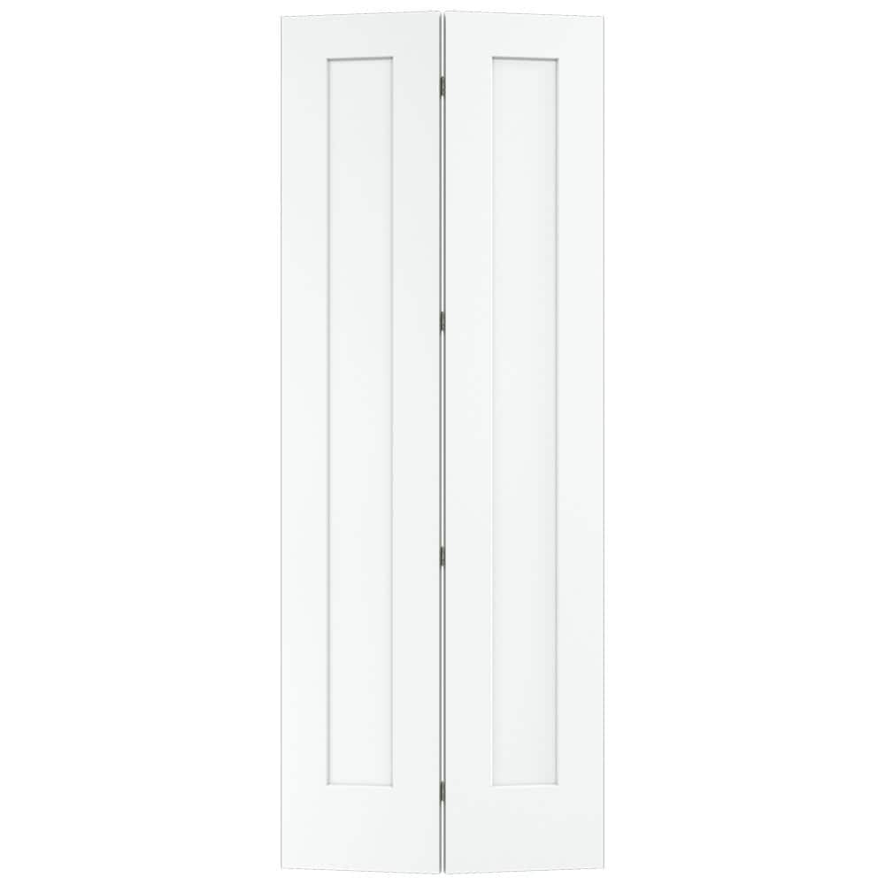 JELD-WEN 36 in. x 96 in. Madison White Painted Smooth Molded Composite ...