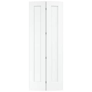 36 in. x 96 in. Madison White Painted Smooth Molded Composite Closet Bi-Fold Door