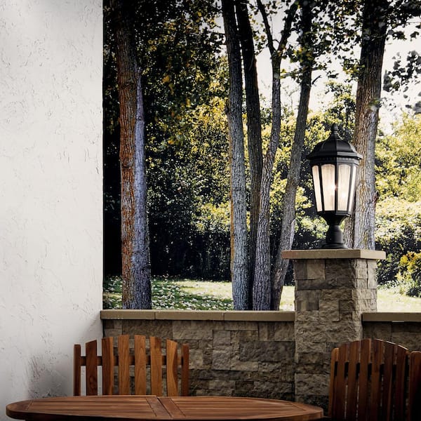 Courtyard 1-Light Rubbed Bronze Aluminum Hardwired Waterproof Outdoor Post Light with No Bulbs Included (1-Pack)