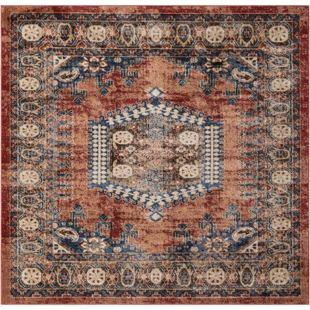 Unique Loom Utopia Larissa Terracotta 7' 10 x 7' 10 Area Rug 3187557
