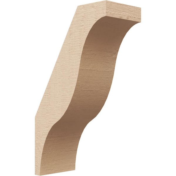 Ekena Millwork 3 in. x 10 in. x 6 in. Funston Rough Cedar Woodgrain Timberthane Polyurethane Knee Brace, Primed