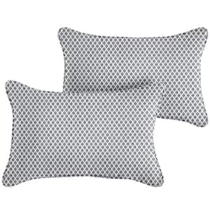 13 in. H x 20 in. W x 6 in. D Rectangle Outdoor Lumbar Pillow (2-Pack) in Sunbrella