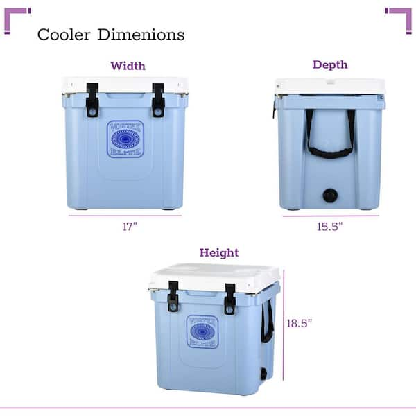 65 Qt. Blue Outdoor Camping Picnic Fishing Portable Cooler Portable Insulated Camping Cooler Box