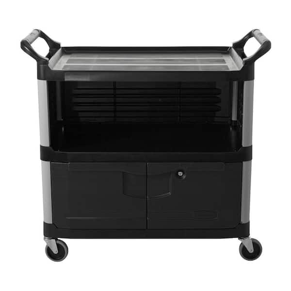Rubbermaid Commercial Products Xtra Equipment Cart in Black