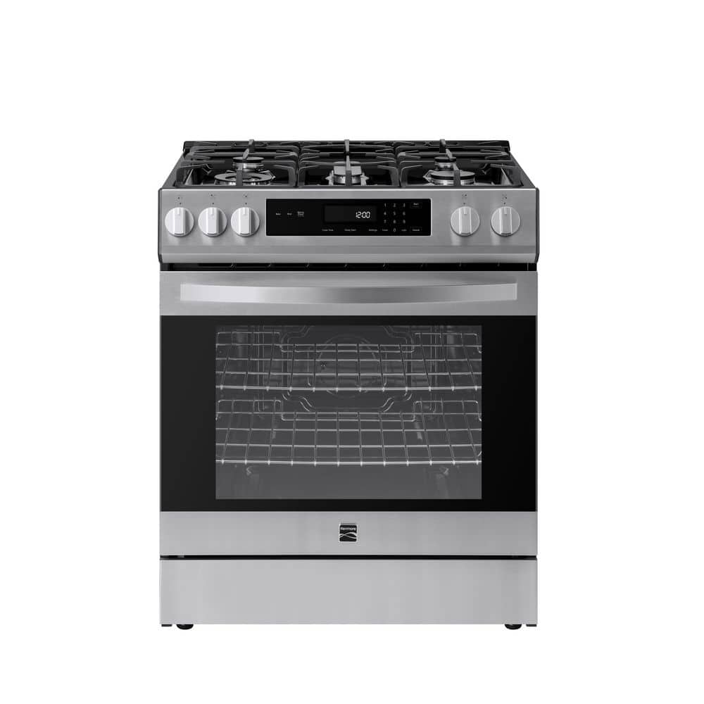 29.9 in. 5 Burner Freestanding Gas Range in Stainless Steel with Front Control price history on PriceWatchPro