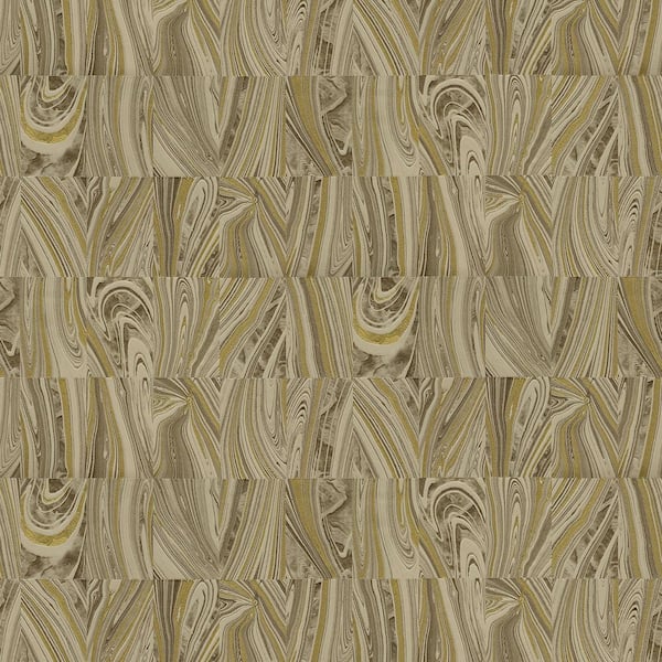 Advantage Boulders Brown Glitter Marble Vinyl Peelable Wallpaper (Covers 56.4 sq. ft.)