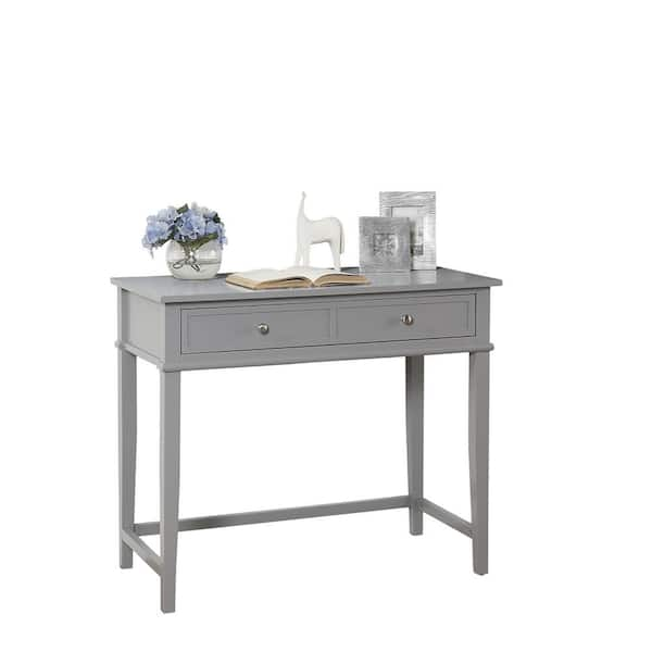 Ameriwood Home Meridian 36 in. Gray Student Computer Desk with 2-Shelves  DE73403 - The Home Depot