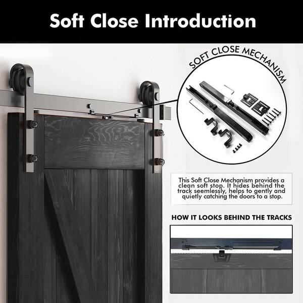 HOMACER XT4 50 in. x 80 in. C-Panel Black Slanted Stripe