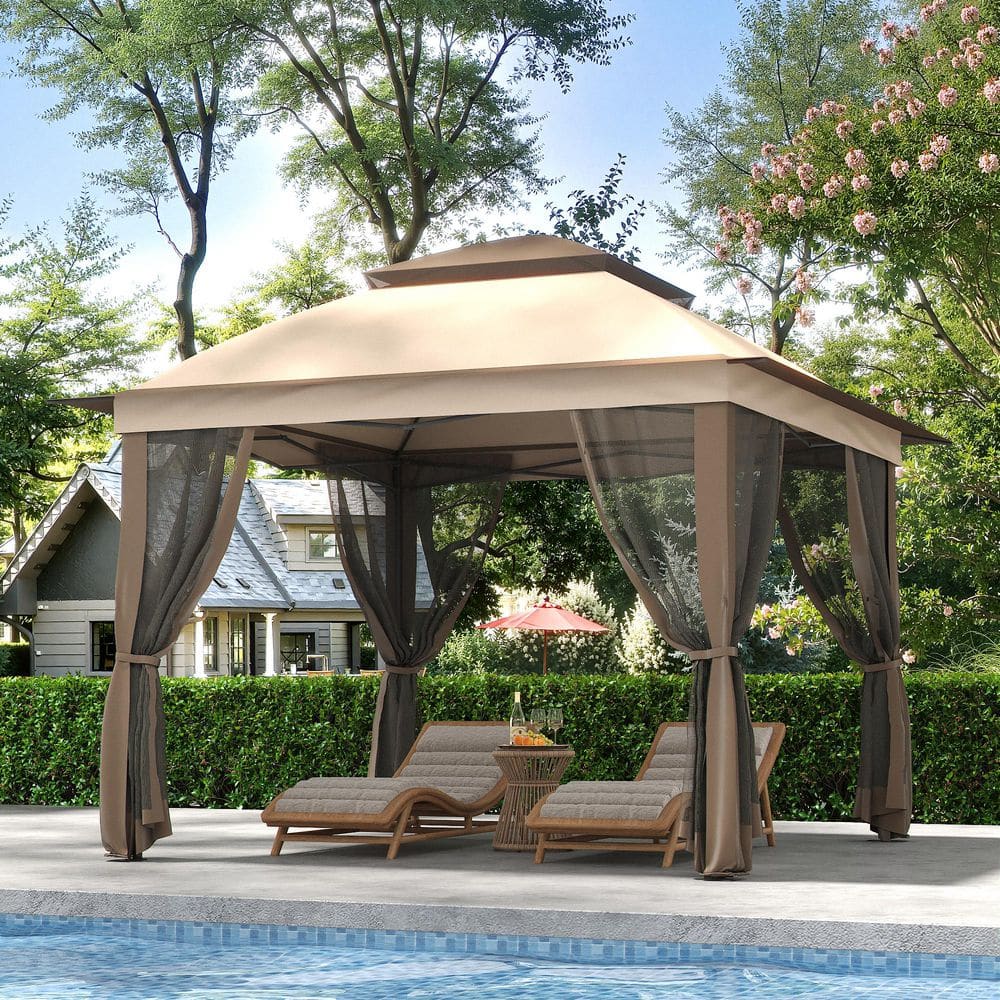 Yardsight 11 ft. x 11 ft. Outdoor Pop Up Canopy Tent with Mosquito
