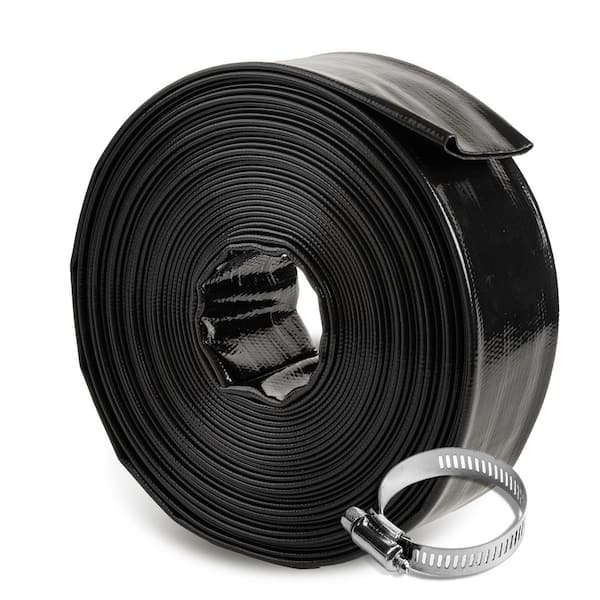 2 in. x 50 ft. Swimming Pool Backwash Hose Discharge Hose with Clamp