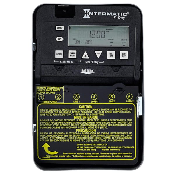 30 Amp 7-Day 2xSPST 2-Circuit Electronic Time Switch