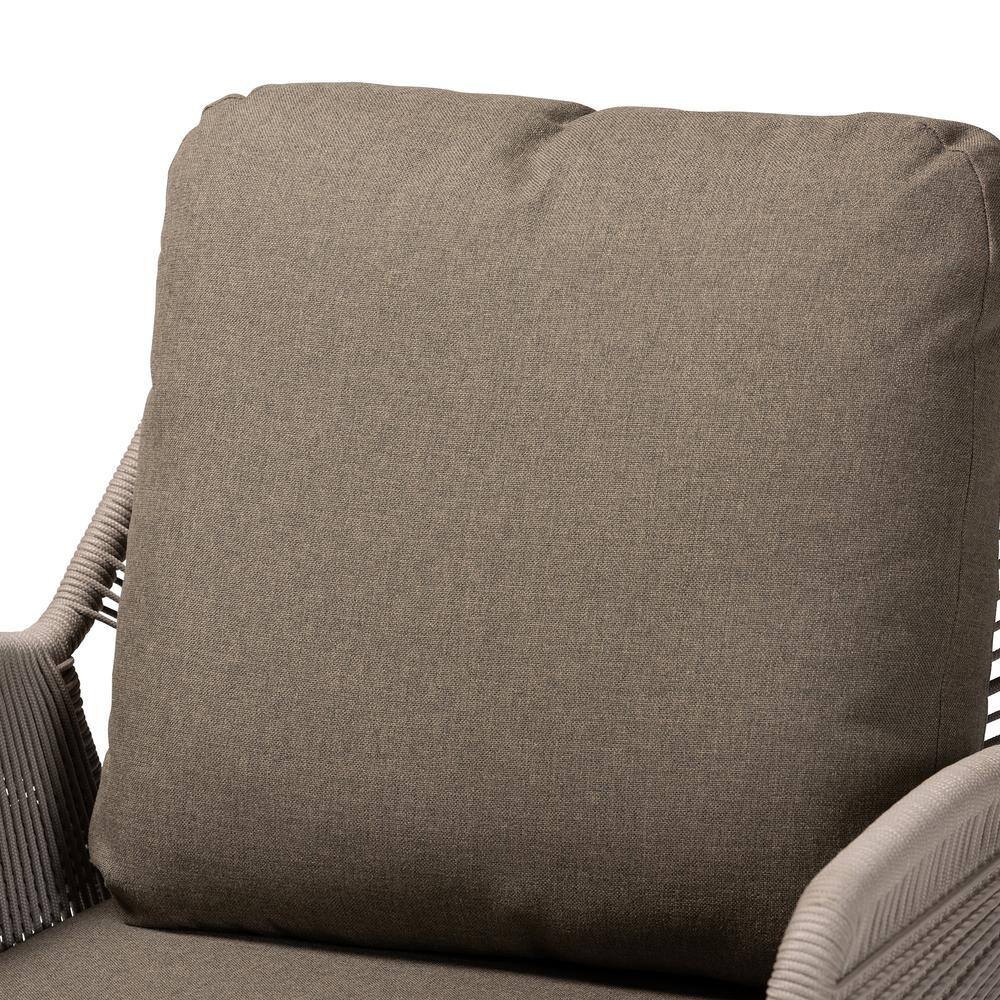 Gray Handcrafted Metal Accent Chair with Spot Pattern