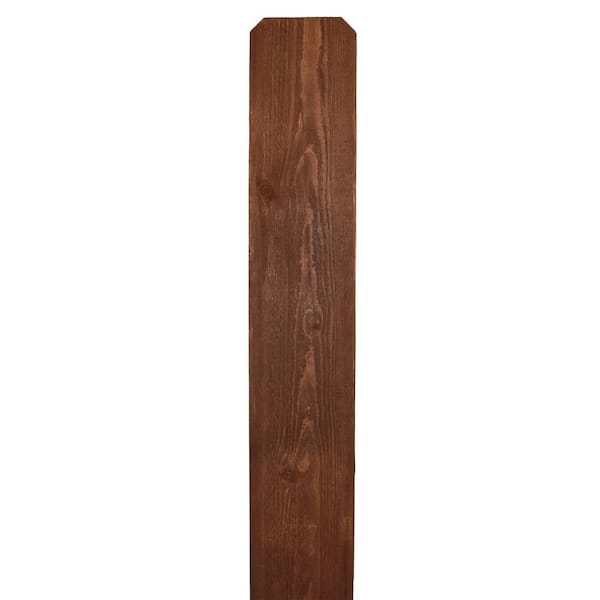 Alta Forest Products 3/4 in. x 5-1/2 in. x 6 ft. Prefinished Brown Douglas Fir Dog-Ear Wood Fence Picket