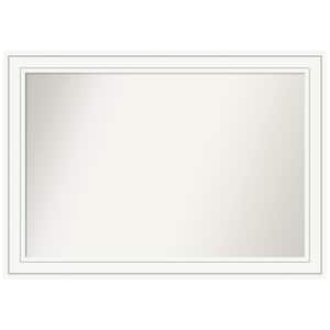 Craftsman White 41 in. x 29 in. Non-Beveled Classic Rectangle Wood Framed Wall Mirror in White