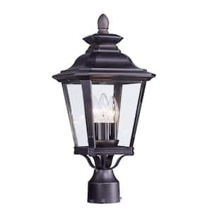 Knoxville 9 in. Wide 3-Light Outdoor Bronze Post Light
