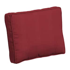 ProFoam 24 in. x 19 in. Caliente Red Rectangle Outdoor Plush Deep Seat Pillow Back
