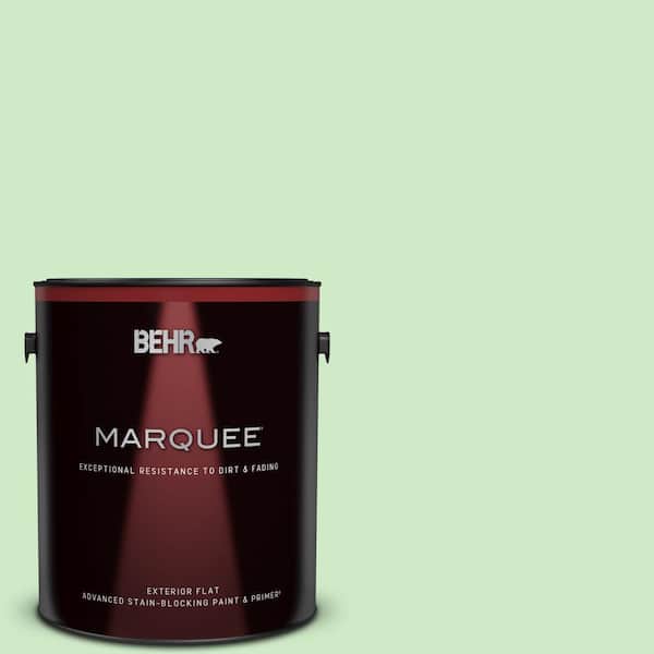 BEHR MARQUEE 1 gal. #440A-3 Mint Frappe Flat Exterior Paint & Primer