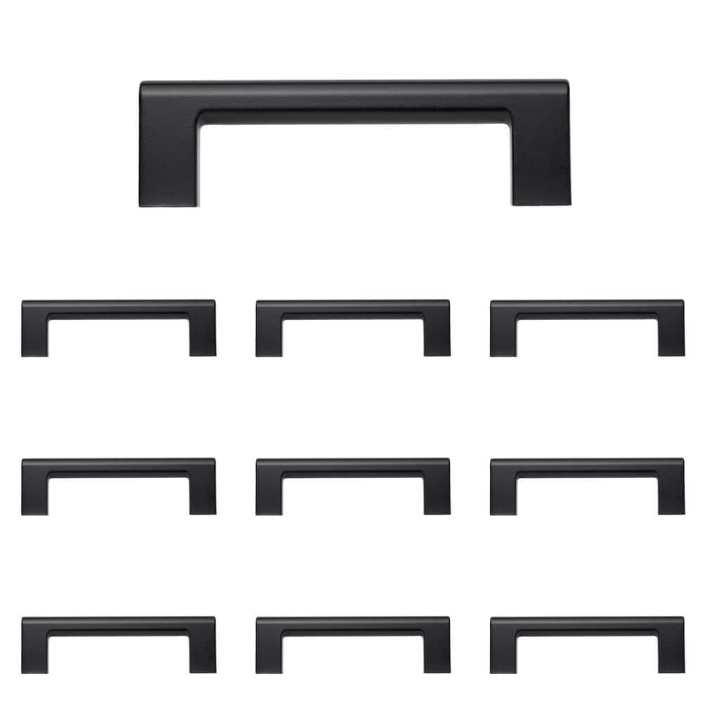 Vail Matte Black Cylindrical Bar Pull with Mounting Hardware