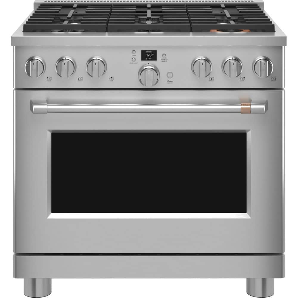 36 in. 5.75 cu. ft. Smart 6 Burner Dual Fuel Range with Convection in Stainless Steel price history on PriceWatchPro