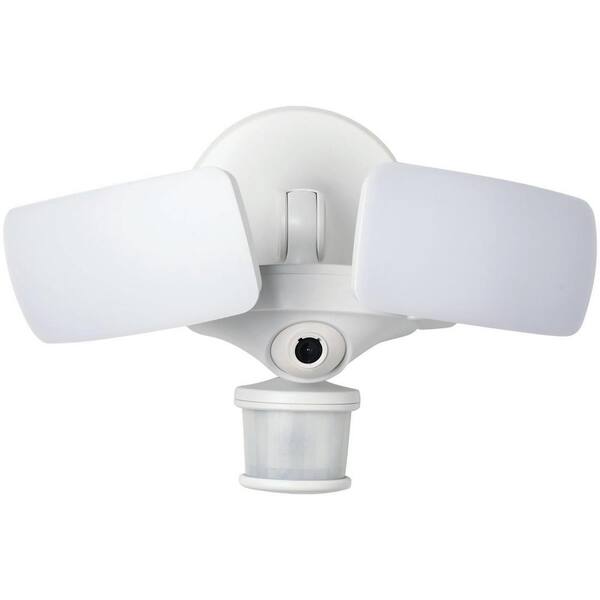 Maximus White Smart Motion Activated Outdoor Integrated LED Camera Floodlight Maximus White Smart Motion Activated Outdoor Integrated LED Camera Floodlight